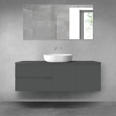 Oltens Vernal zestaw mebli łazienkowych 140 cm z blatem grafit mat 68269400