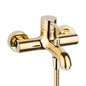 Oltens Molle bateria wannowo-prysznicowa ścienna złota 34000800