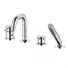 Oltens Molle bateria wannowo-prysznicowa kompletna 4-otworowa chrom 34200100