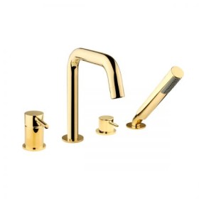 Oltens Molle bateria wannowo-prysznicowa 4 otworowa złota 34200800