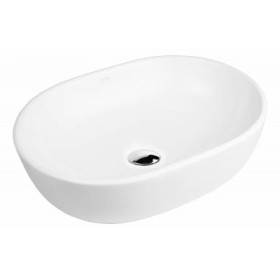 Oltens Hamnes umywalka 47,5x34 cm nablatowa owalna z powłoką SmartClean biała 40809000