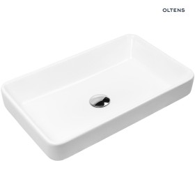 Oltens Fossa umywalka 55x34 cm nablatowa prostokątna biała 40301000