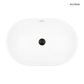 Oltens Tive umywalka 61x40 cm wpuszczana owalna z powłoką SmartClean biała 40823000