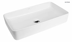 Oltens Solberg umywalka 62x41,5 cm nablatowa prostokątna z powłoką SmartClean biała 40818000