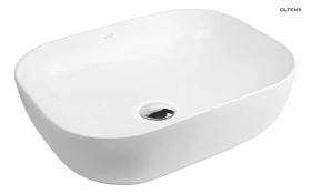 Oltens Josen umywalka 50x39,5 cm nablatowa z powłoką SmartClean biała 40805000