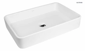 Oltens Lustra umywalka 60,5x35 cm nablatowa prostokątna z powłoką SmartClean biała 40806000