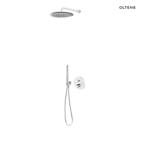 Zestaw Oltens Hamnes bateria podtynkowa z deszczownicą 30 cm Sondera i kompletem prysznicowym Ume chrom 36607100