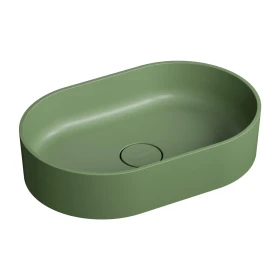 Omnires OVO M+ Umywalka nablatowa, 55 x 36 cm olive