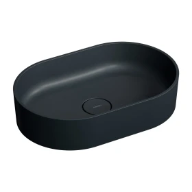 Omnires OVO M+ Umywalka nablatowa, 55 x 36 cm black lava