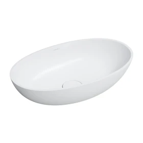 Omnires SHELL M+ umywalka nablatowa, 60x35 cm biały mat
