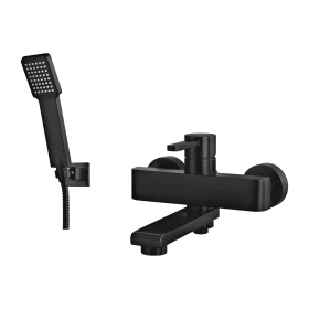 OMNIRES Darling | Bateria wannowa z zestawem prysznicowym czarny (BLH)