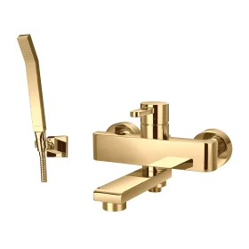 OMNIRES Darling | Bateria wannowa z zestawem prysznicowym złoty (GL)