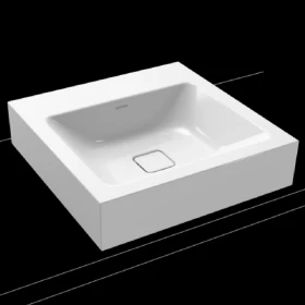 KALDEWEI CONO UMYWALKA NABLATOWA (WYSOKOŚĆ RANTU 120 MM) 500x500mm BIEL ALPEJSKA