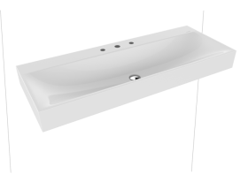 Kaldewei Silenio umywalka 90x46 cm wpuszczana prostokątna model 3038 biała