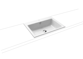  Kaldewei Puro umywalka 60x46 cm wpuszczana prostokątna model 3151 z powierzchnią uszlachetnioną biała 