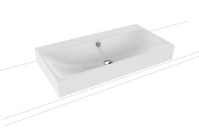 Kaldewei Silenio umywalka 90x46 cm nablatowa prostokątna model 3043 biała 904206003001