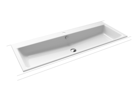 Kaldewei Puro umywalka 120x46 cm wpuszczana prostokątna model 3169 biała