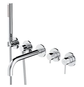 OMNIRES Y | Y bateria wannowo-prysznicowa podtynkowa 5-otworowa chrom Y1237-1CR