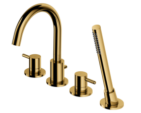 OMNIRES Y | Y bateria wannowa 4-otworowa złota Y1232GL