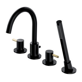 OMNIRES Y | Y bateria wannowa 4-otworowa czarny/złoty Y1232BLGL