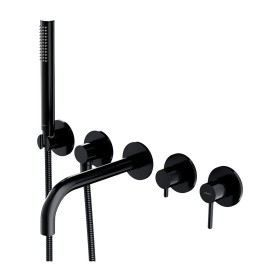 OMNIRES Y | Y bateria wannowo-prysznicowa podtynkowa 5-otworowa czarny Y1237-1BL