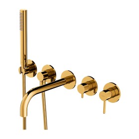 OMNIRES Y | Y bateria wannowo-prysznicowa podtynkowa 5-otworowa złoty Y1237-1GL