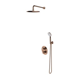 OMNIRES Y | zestaw prysznicowy podtynkowy termostatyczny z deszczownicą miedź  SYSYT05CP