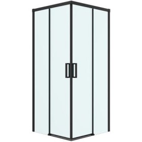 Oltens Breda kabina prysznicowa 90x90 cm kwadratowa czarny mat/szkło przezroczyste 20006300