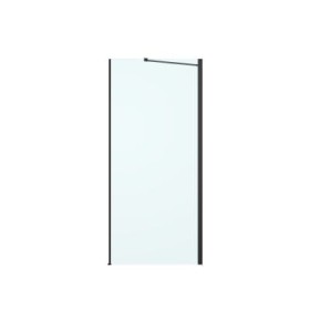 Oltens Hallan ścianka prysznicowa 80 cm czarny mat/szkło przezroczyste 22100300