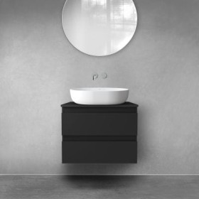 Oltens Vernal szafka 60 cm podumywalkowa wisząca czarny mat 60000300