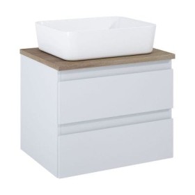 Oltens Vernal szafka 60 cm podumywalkowa wisząca z blatem szary mat/dąb 60000760