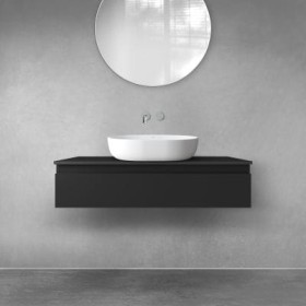 Oltens Vernal szafka 100 cm podumywalkowa wisząca czarny mat 60011300