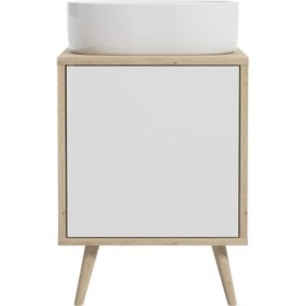 Oltens Hedvig szafka 50 cm podumywalkowa wisząca biały połysk/dąb nova 60202060