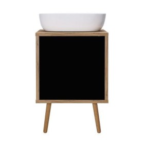 Oltens Hedvig szafka 50x45x49,7 cm podumywalkowa wisząca czarna-dąb 60203360