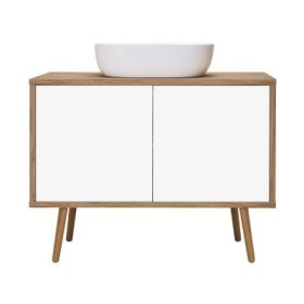 Oltens Hedvig szafka 95x45x49,7 cm podumywalkowa wisząca biała 60204060