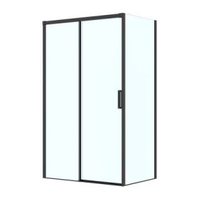 Oltens Breda kabina prysznicowa 120x90 cm prostokątna czarny mat/szkło przezroczyste 20226300
