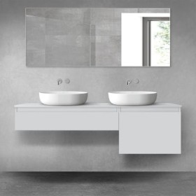 Oltens Vernal zestaw mebli łazienkowych 160 cm z blatem szary mat 68343700