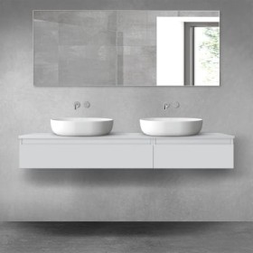 Oltens Vernal zestaw mebli łazienkowych 160 cm z blatem szary mat 68355700