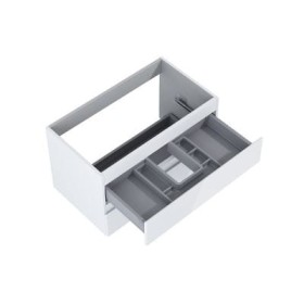 Oltens Vernal zestaw mebli łazienkowych 160 cm z blatem biały połysk/dąb 68360000