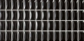 Płytka ceramiczna WOW 3D BARS BEVEL ONIX GLOSSY, 12,5 X 25 CM 