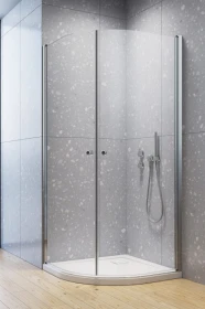 Radaway Eos PDD I kabina prysznicowa 80x80 cm półokrągła chrom/szkło przezroczyste 137613-01-01