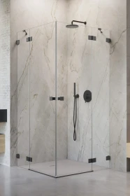 Radaway Essenza Pro Brushed Gunmetal KDD kabina prysznicowa część prawa 90x90 cm kwadratowa gunmetal szczotkowany/szkło przezroczyste 10096090-92-01R