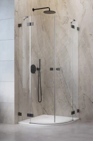Radaway Essenza Pro Brushed Gunmetal PDD kabina prysznicowa część prawa 100x100 cm półokrągła gunmetal szczotkowany/szkło przezroczyste 10095100-92-01R