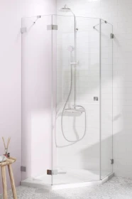 Radaway Essenza Pro PTJ kabina prysznicowa 90x90 cm pięciokątna lewa chrom/szkło przezroczyste 10100000-01-01L/10100200-01-01