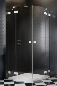 Radaway Essenza Pro White PDD kabina prysznicowa część prawa 80x80 cm półokrągła biały mat/szkło przezroczyste 10095080-04-01R