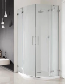 Radaway Euphoria PDD kabina prysznicowa 90 cm półokrągła prawa chrom/szkło przezroczyste 383001-01R