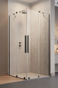 Radaway Furo Brushed Gunmetal KDD kabina prysznicowa część lewa 90x90 cm kwadratowa gunmetal szczotkowany/szkło przezroczyste 10105090-92-01L