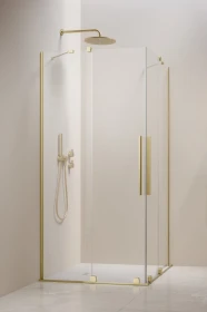 Radaway Furo Brushed Light Gold KDD kabina prysznicowa część prawa 120 cm kwadratowa jasny złoty szczotkowany/szkło przezroczyste 10105120-98-01R