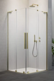 Radaway Furo SL Brushed Gold KDD kabina prysznicowa część prawa 90x90 cm kwadratowa 10305090-99-01R