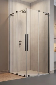 Radaway Furo SL Brushed Gunmetal KDD kabina prysznicowa część prawa 100x100 cm kwadratowa gunmetal szczotkowany/szkło przezroczyste 10305100-92-01R